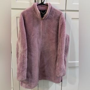 J.Crew Teddy Zip Up Jacket color “Smokey Wisteria” size Large